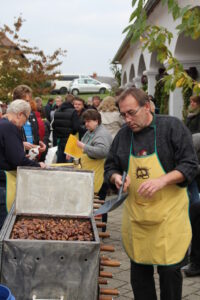 Gebratene Maroni am Kastanienfest